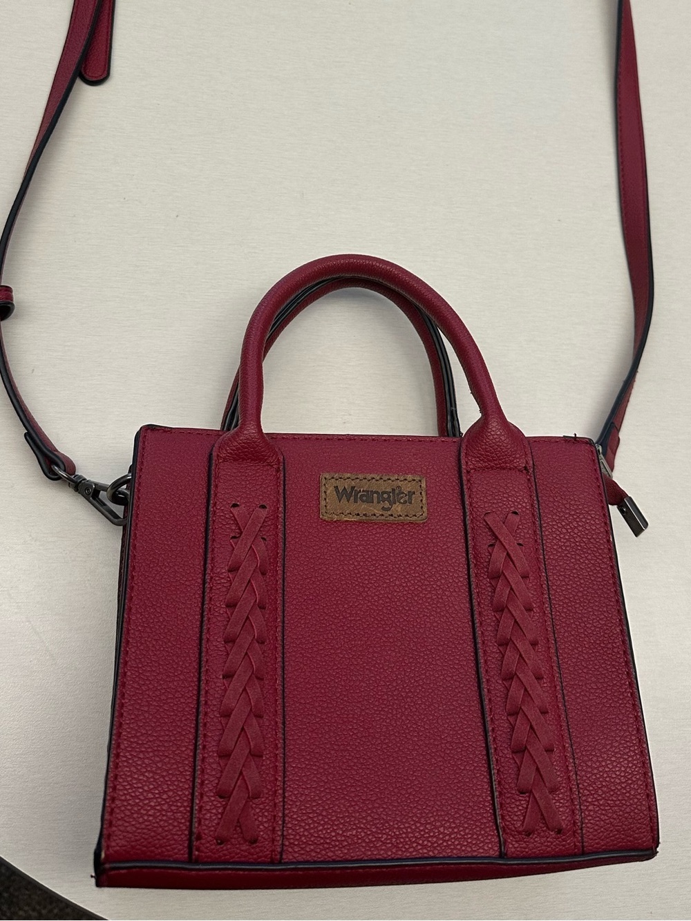 Wrangler Whipstitch Mini Tote/Crossbody - Red